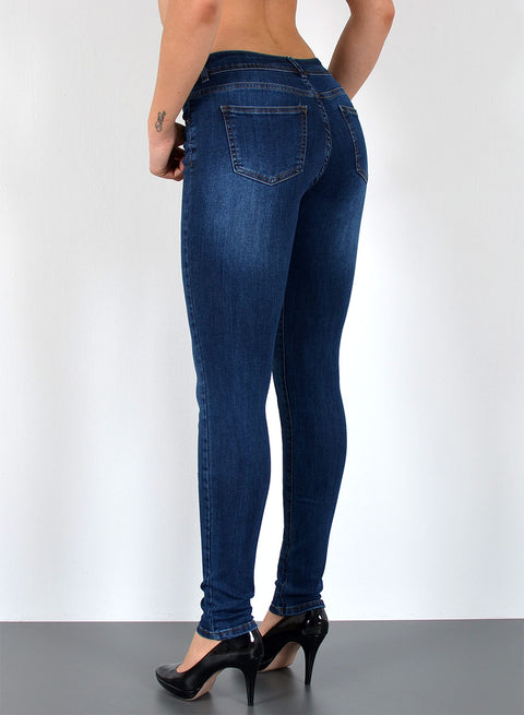Skinny Leg Jeans High Waist Hose für Damen