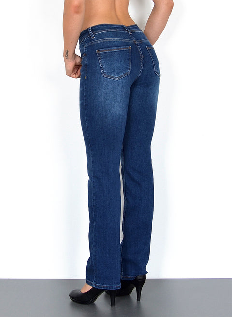 Damen Straight Leg Jeans High Rise