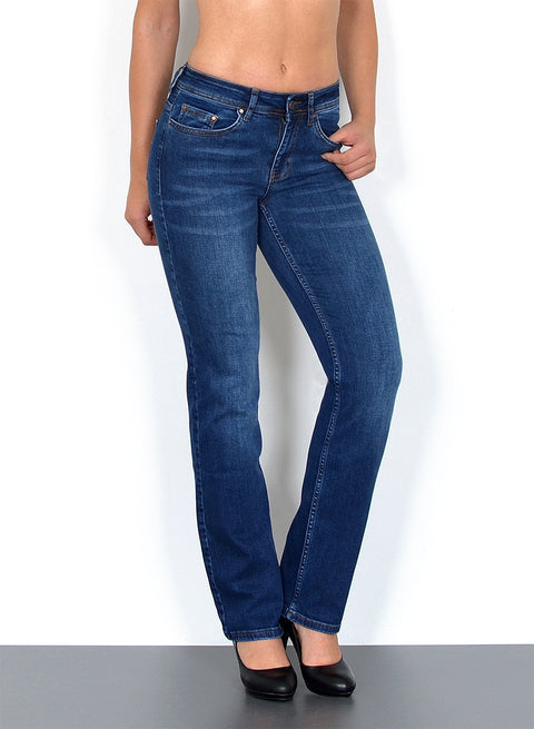 Damen Straight Leg Jeans High Rise
