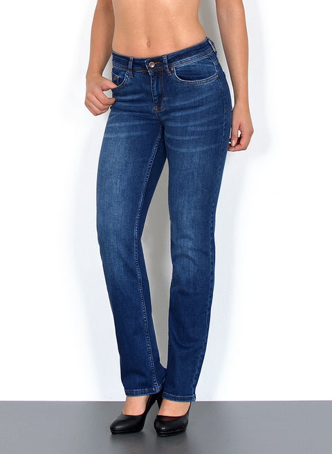 Damen Straight Leg Jeans High Rise