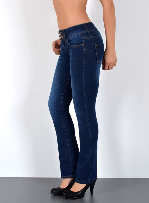 Low Waist Bootcut Jeans Damen Flared Hose