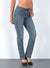 High Waist Jeans Straight Fit Hose aus extra weicher Baumwolle