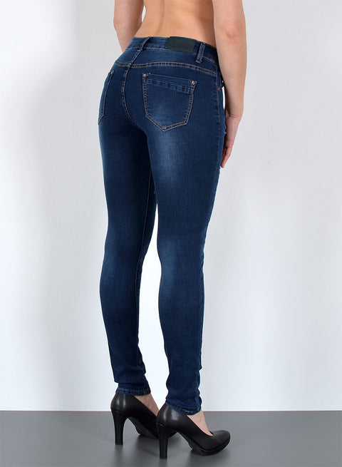 Damen High Waist Skinny Fit Jeans Destroyed Look