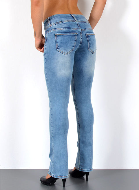 Low Waist Jeans Damen Bootcut mit Schlag