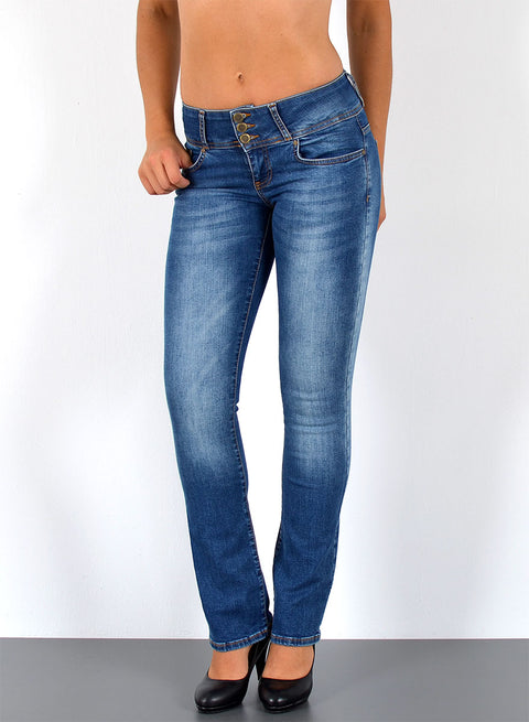 Low Waist Jeans Damen Bootcut mit Schlag