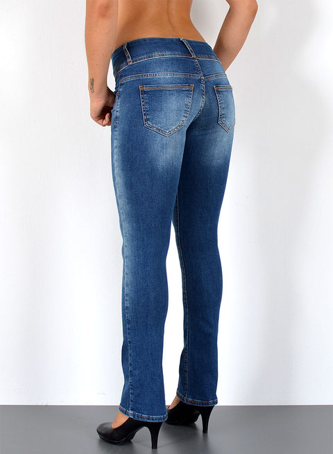 Low Waist Jeans Damen Bootcut mit Schlag