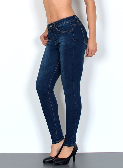 Damen Skinny Fit Jeanshose High Waist