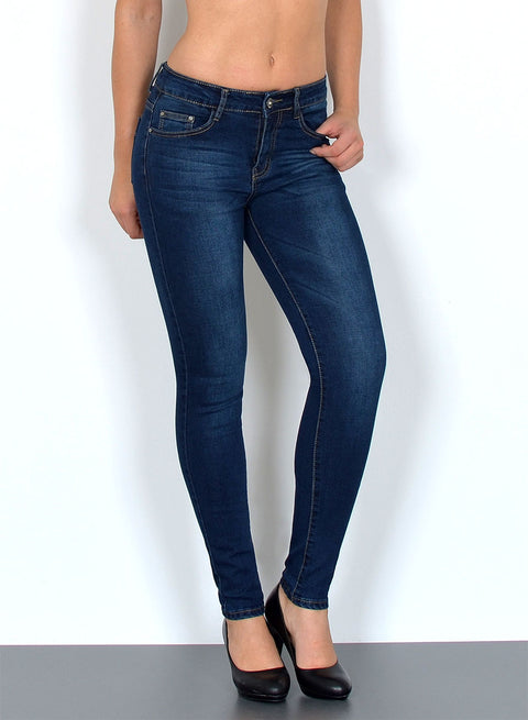 Damen Skinny Fit Jeanshose High Waist