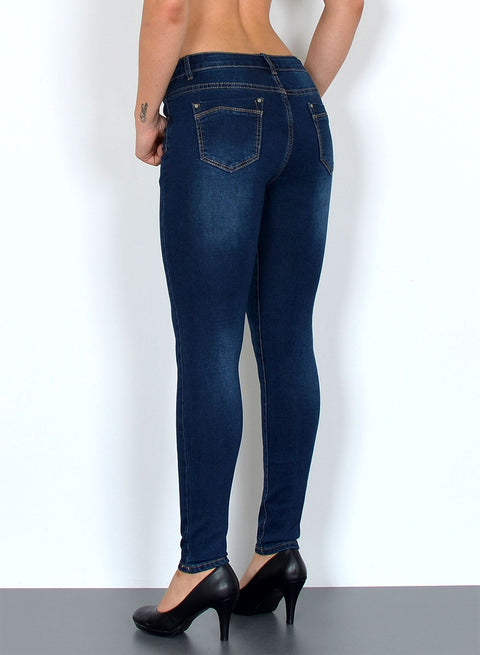 Damen Skinny Fit Jeanshose High Waist