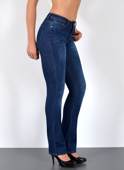 High Waist Jeans Damen Bootcut Jeans Flared Hose mit Schlag und Stretch