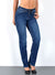Damen Jeans Straight Fit High Waist Hose mit Stretch bis Große Größen