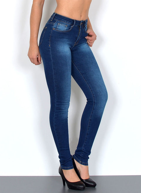 Damen Skinny Jeanshose mit hohem Bund und Stretch