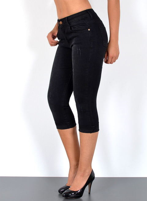 Capri Jeans Damen High Waist mit Stretch bis Plussize