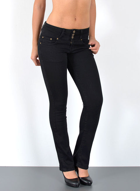 Low Waist Jeans Damen Bootcut mit Schlag