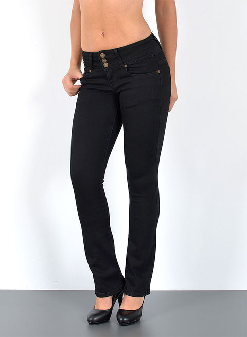 Low Waist Jeans Damen Bootcut mit Schlag