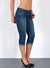 Low Waist Damen Capri Jeans