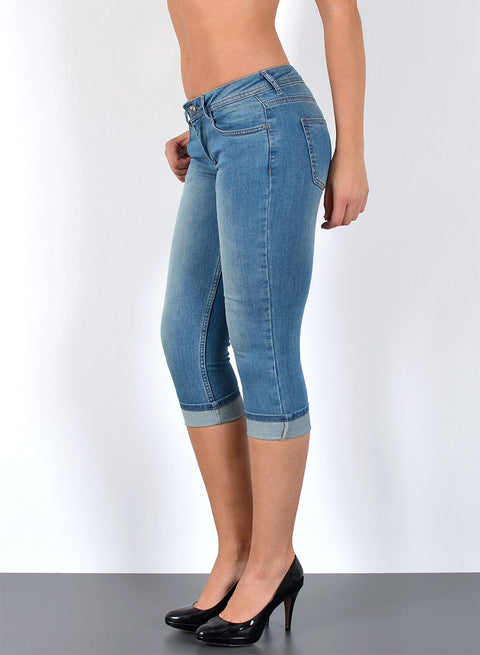 Low Waist Damen Capri Jeans