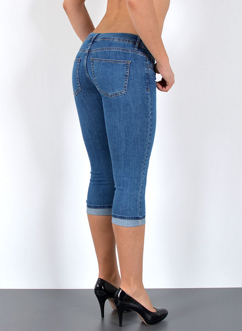 Low Waist Damen Capri Jeans