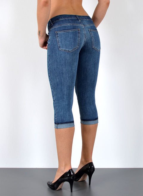 Low Waist Damen Capri Jeans