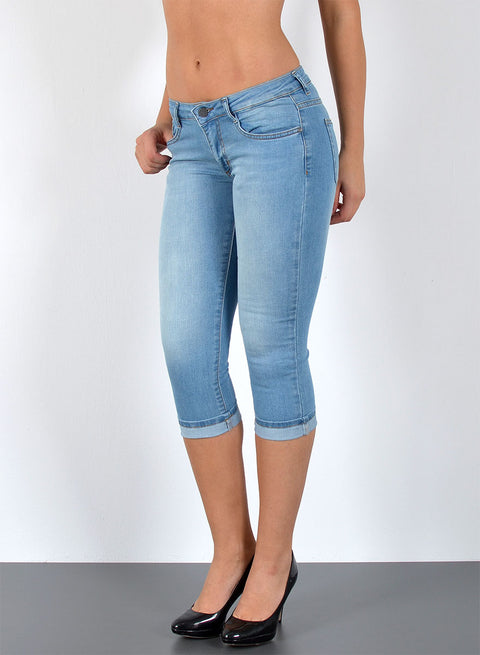 Low Waist Damen Capri Jeans