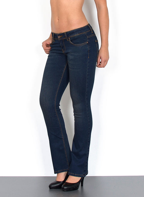 Low Waist Bootcut Jeans Damen Flared Hose