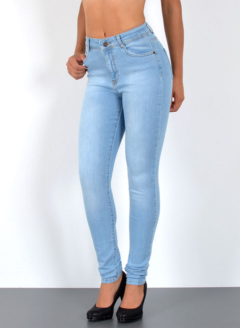 High Waist Skinny Jeans mit Stretch bis Übergröße