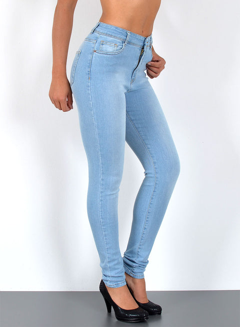 High Waist Skinny Jeans mit Stretch bis Übergröße