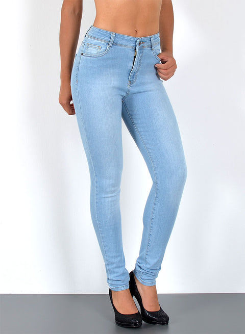 High Waist Skinny Jeans mit Stretch bis Übergröße