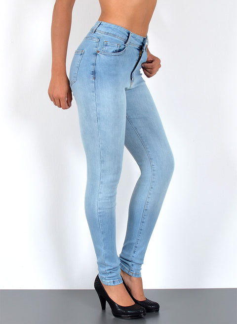 High Waist Skinny Jeans mit Stretch bis Übergröße