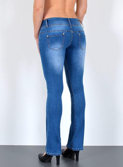 Low Waist Bootcut Jeans Damen Flared Hose