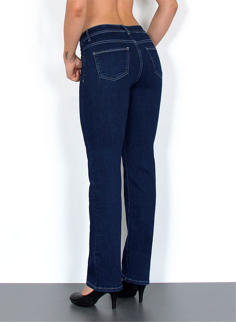 Damen Straight Fit Jeans High Waist