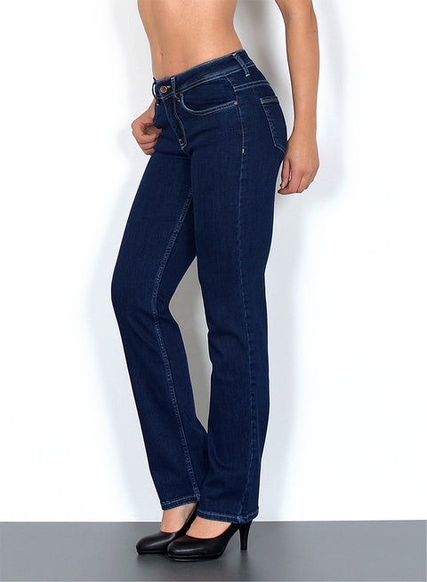 Damen Straight Fit Jeans High Waist