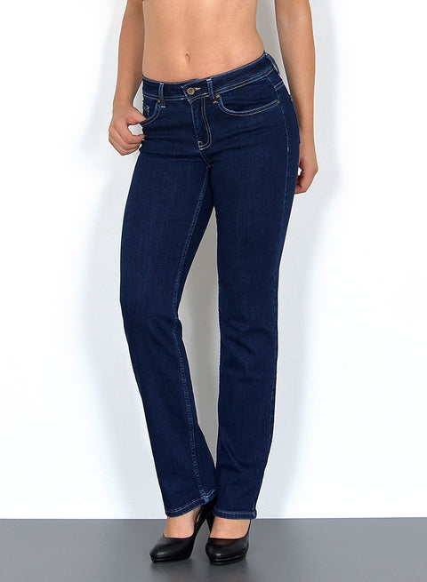 Damen Straight Fit Jeans High Waist