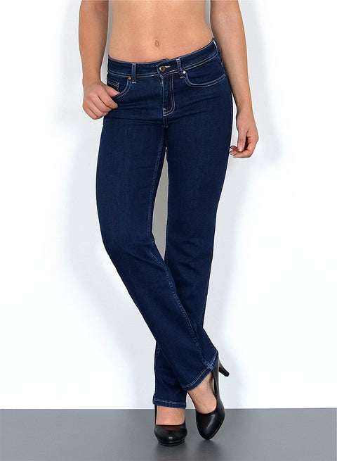Damen Straight Fit Jeans High Waist