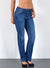 High Waist Jeans Damen Straight Fit mit Stretch aus extraweichem Baumwollstoff