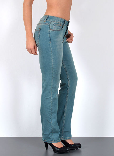 High Waist Straight Jeans Damen mit hohem Bund und Stretch bis Plussize