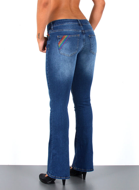 Bootcut Damen Jeans Low Rise