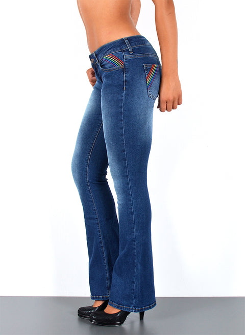 Bootcut Damen Jeans Low Rise