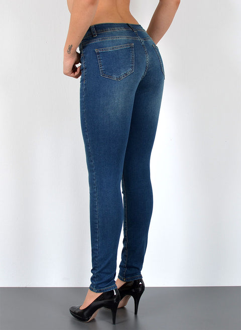 High Waist Damen Skinny Jeans mit Stretch