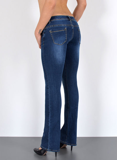 Low Waist Jeans Damen Bootcut mit Schlag