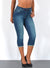 3/4 Capri Jeans Damen High Waist