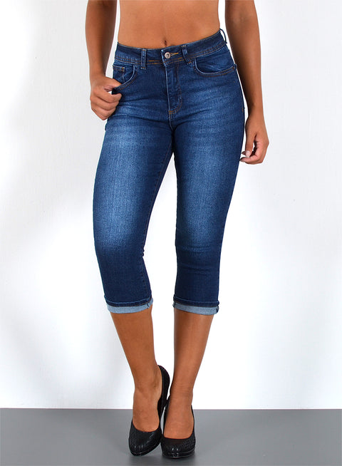 3/4 Capri Jeans High Rise Sommerhose