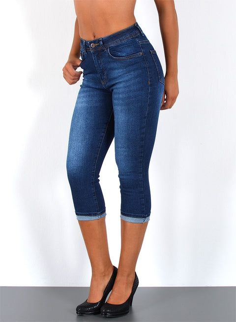 3/4 Capri Jeans High Rise Sommerhose