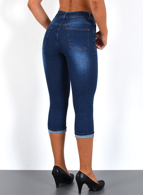 3/4 Capri Jeans High Rise Sommerhose