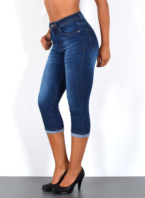 3/4 Capri Jeans High Rise Sommerhose