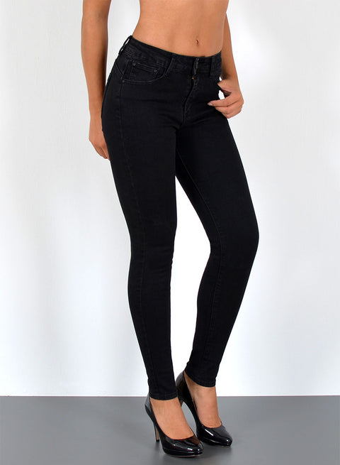 Skinny Fit Damen Jeans High Waist Hose mit Stretch bis Übergröße