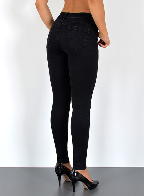 Skinny Fit Damen Jeans High Waist Hose mit Stretch bis Übergröße