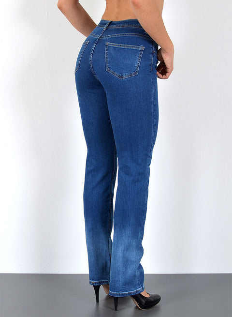 High Waist Jeanshose Straight Leg