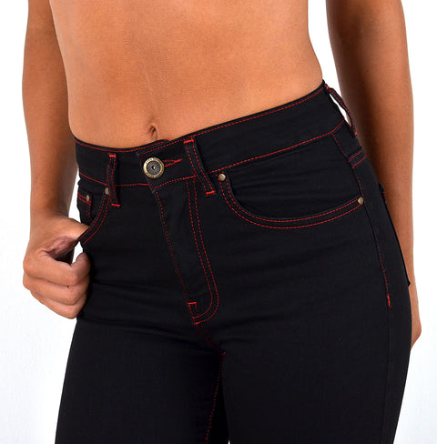 High Waist Jeans Damen Skinny Fit