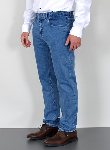 und Jeans mit ADAM Schnitt Herren esrajeans normaler Regular geradem Bundhöhe–